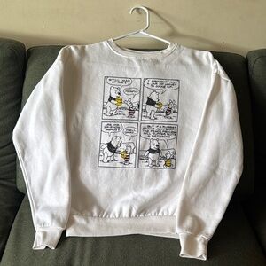 Disney White Crewneck Sweater with Graphic Design